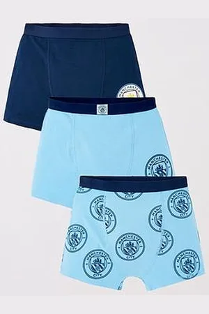 Manchester City FC Football 3 Pack Boxer Trunks