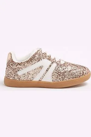 River Island Girls Glitter Trainers