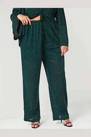 Very Lurex Plisse Co-Ord Wide Leg Trouser