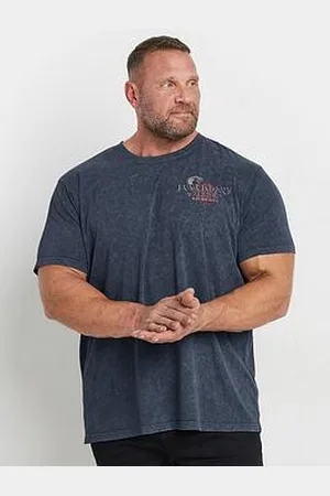 BAD RHINO Big & Tall Acid Wash Print T-Shirt