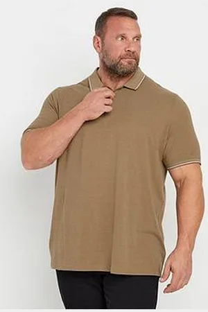 BAD RHINO Big & Tall Textured Tipped Polo Shirt