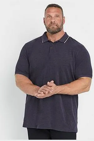 BAD RHINO Big & Tall Textured Tipped Polo Shirt
