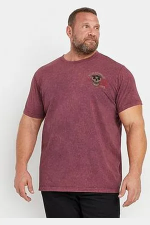 BAD RHINO Big & Tall Acid Wash Print T-Shirt