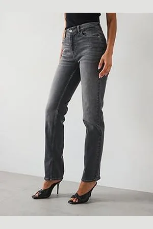 ONLY Midi Rise Straight Leg Jeans