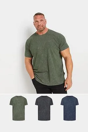 BAD RHINO Big & Tall 3 Pack Acid Wash T-Shirts - Multi