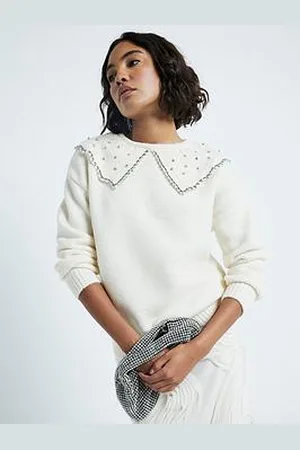 River Island Ultimate Embellished Collar Jumper