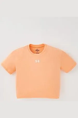Under Armour Girls Training Crop Sportstyle Logo T-Shirt