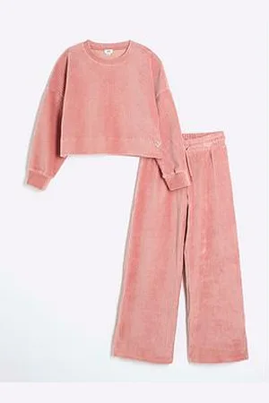 River Island Girls Corduroy Sweatshirt Set