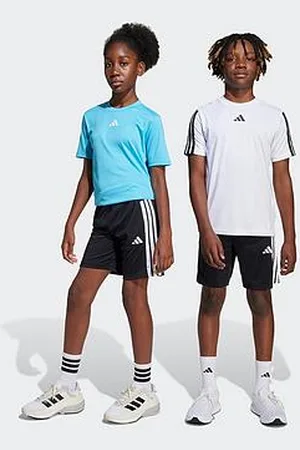 adidas Junior Boys Train Essentials 3 Stripe Shorts - Black