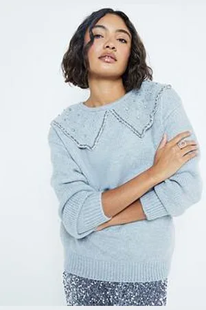 River Island Ultimate Embellished Collar Jumper