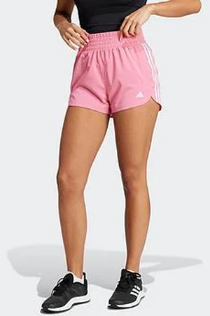 adidas Womens Training Pacer Woven High Waist 3 Inch Shorts
