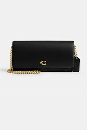 Coach Evie Leather Long Wallet With Chain