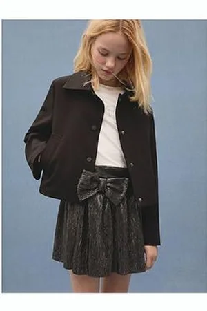 MANGO Girls Plisse Bow Skirt