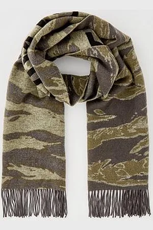 AllSaints Nova Camo Needle Punch Scarf