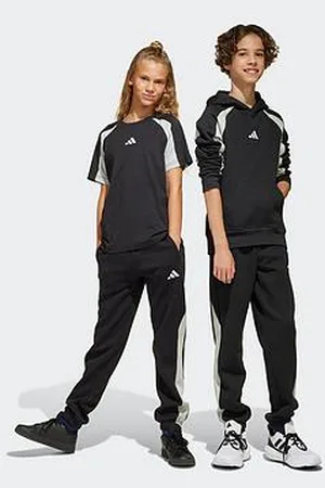 adidas Junior Boys Seasonal Essentials Colorblock Joggers - Black