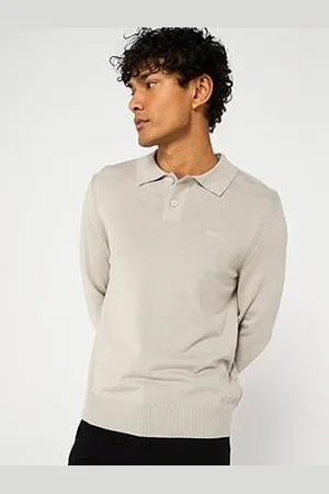 HUGO BOSS Avac Regular Long Sleeve Knitted Polo