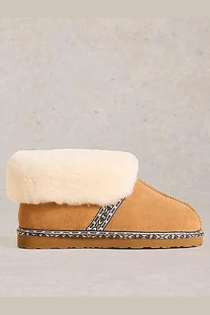 White Stuff Suede Shearling Slipper Boots