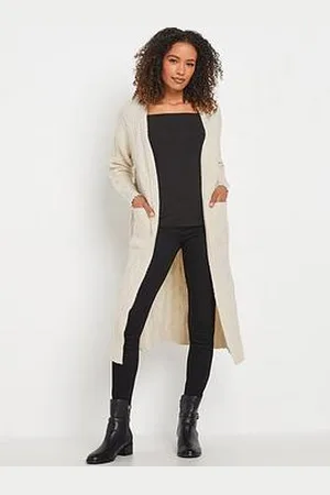 M&Co Maxi Cable Cardigan
