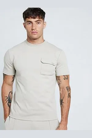 River Island Short Sleeve Slim Fit Pique Smart Pocket T-Shirt