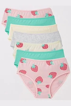 Everyday Basic Girls 7 Pack Strawberry/Plain Briefs