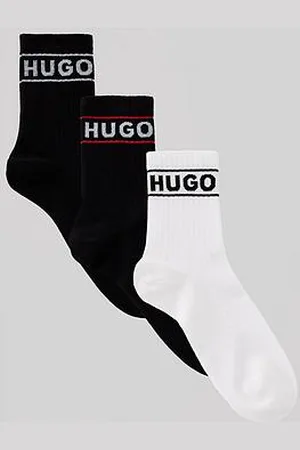 HUGO BOSS 3 Pack Of Sporty Logo Ankle Socks - Multi