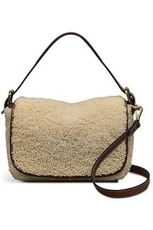 Radley Graffton Street Shearling Small Flapover Crossbody Bag - Natural