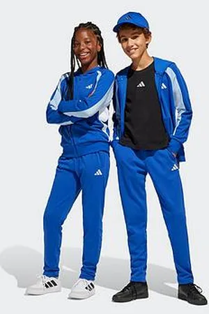 adidas Junior Boys Seasonal Essentials Colorblock Track Suit - Blue