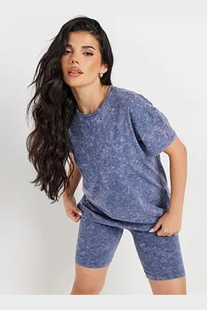 PixieGirl Petite Acid Wash T Shirt & Short Set
