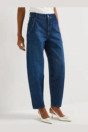 Very High Rise Barrel Leg Jeans