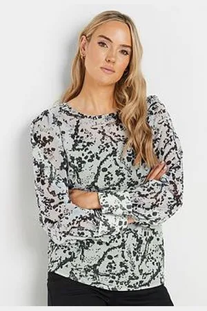 Long Tall Sally Abstract Scoop Neck Geogette Top