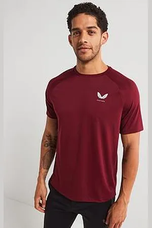 CASTORE Mens Training Adapt Printed Tee - Burgundy