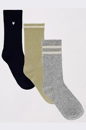 Very 3Pk Ribbed Socks