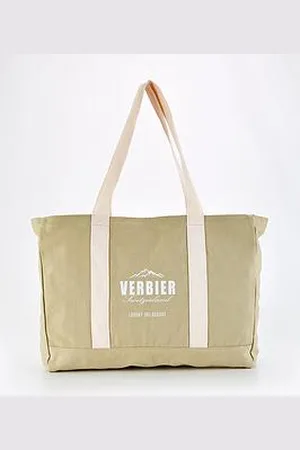 Very Printed Slogan Canvas Tote Bag