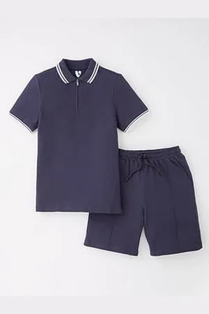 Very Boys Polo And Short Set - Navy