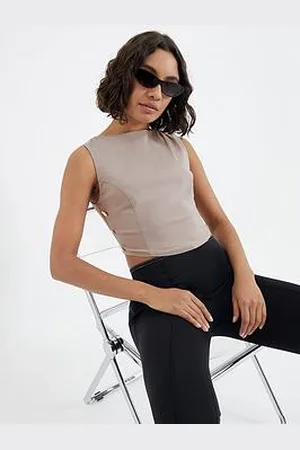 River Island Button Crop Shell Top
