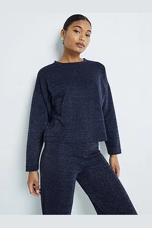 River Island Lurex Crochet T-Shirt
