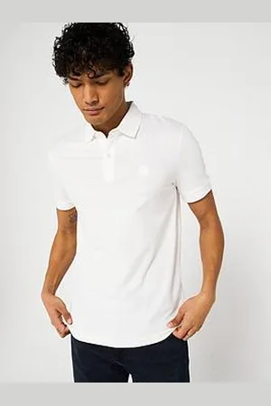 HUGO BOSS Passertip Slim Fit Short Sleeve Polo Shirt - White