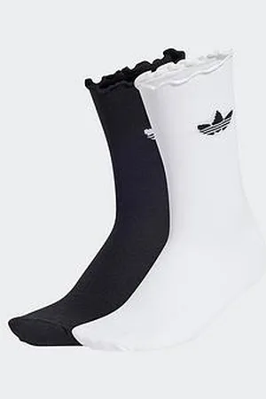 adidas Womens Ruffle Socks 2 Pairs - White