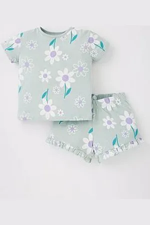 Everyday Basic Girls Floral Print Shortie Pyjama Set