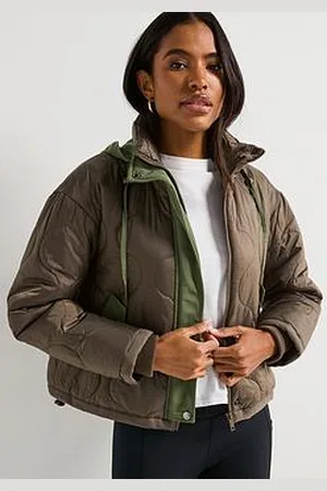 Very Short Quilted Jacket With Contrast Details