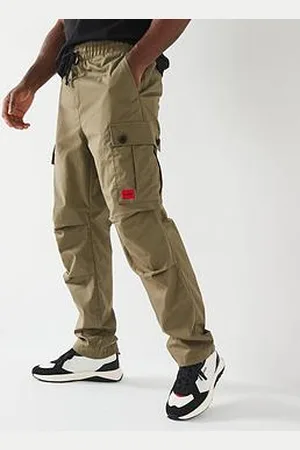 HUGO BOSS Garlo233 Regular Fit Drawstring Cargo Pants - Khaki