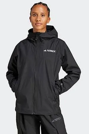 adidas Womens Mountain 2L Rain Jacket - Black