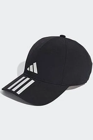 adidas Unisex Training Baseball 3 Stripe Cap - Black/White