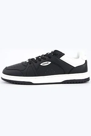 HUGO BOSS Hadrian Leather Tennis Trainers - Black