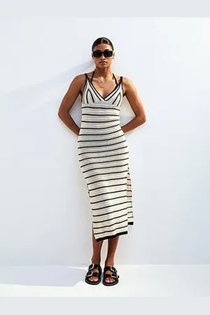 New Look Crochet Beach Maxi Dress - Off White