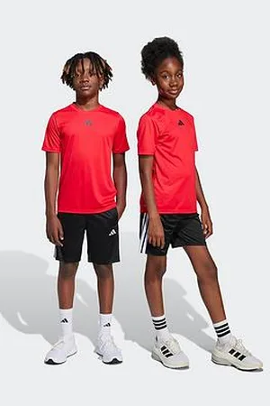 adidas Junior Boys Train Essentials 3 Stripe Set - Red/Black