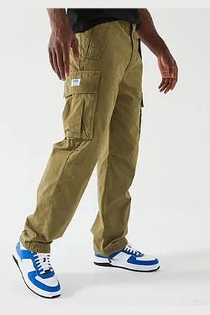 HUGO BOSS Gabio251D Baggy Fit Combat Pants - Khaki