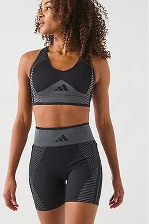 adidas Womens Training Knit Low Support Sports Bra - Black