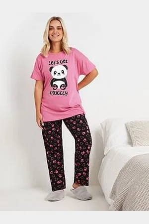 Yours Curve Lets Get Snuggly Wide Leg Pj Set
