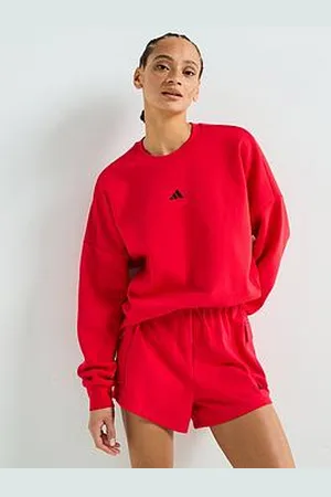 adidas Womens Essentials Feelcozy Sweatshirt - Red